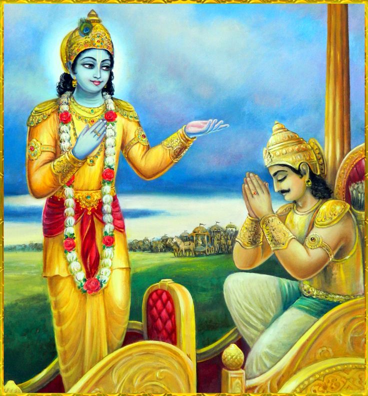 Krishna instructing Arjuna
