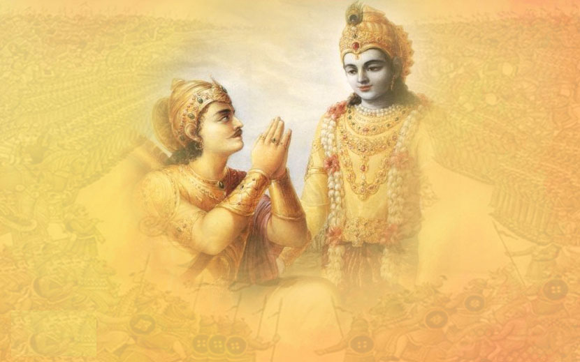 Lord Krishna instructing Arjuna